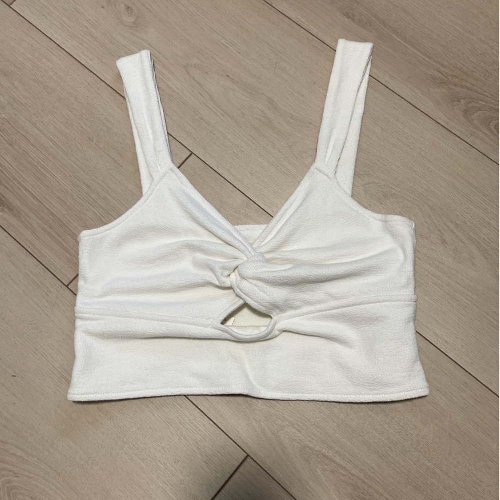 Madewell Cream Textured Top